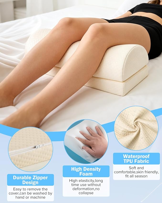 Lumbar Support Pillow for Bed Sleeping Couch, Relief Lower Back Pain, Waterproof Small Lumbar Pillow for Car, Recliner Cushions for Elderly, Memory Foam Office Chair Lower Back Support Cushion