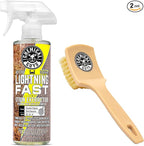 Chemical Guys SPI_191_16B Carpet & Upholstery Stain & Spot Remover Bundle - (1) 16 fl oz Lightning Fast Stain Extractor & (1) Nifty Detailing Brush, (Cars, Trucks, SUVs, RVs, Home, Interior, Pets)