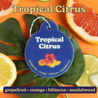 Happy Wax Summer Mix Car Charms 4-Pack Included Scents: Coastal Tide, Bronzed Coconut, Tropical Citrus, Florence