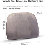 Premium Car Headrest Pillow Suede Memory Foam Neck Support for Drivers Ergonomic Auto Pillow with Slow Rebound Comfort