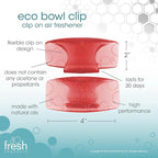 Fresh Products Eco-Bowl Clip 2.0 Toilet Bowl Air Freshener, Kiwi Grapefruit Scent, 4 Clips