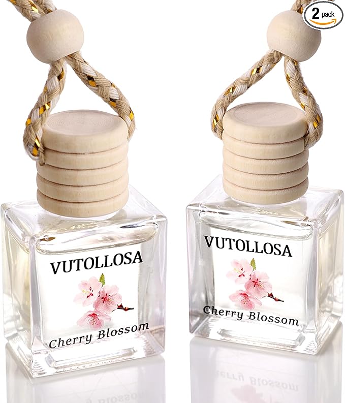 2-Pack Car Air Fresheners, Car Deodorizer, Cherry-Blossom Air Freshener – Long Lasting Hanging Car Air Freshener for Men and Women, Car Scent Diffuser by VUTOLLOSA