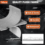 SUV Air Mattress: Inflatable Car Air Mattress for Camping, Flocking Car Bed with Air Pump & 2 Pillows, Portable Sleeping Pad Mattress for Home Car Travel Camping Grey