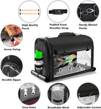 SUERTREE Bird Carrier Bag Bird Travel Cage with Stand, Lightweight Backpack for Parrot, Portable Bird Travel Bag, Pet Transparent Breathable Travel Cage, Black