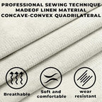 2PCS Linen Car Seat Covers Front Seats,Breathable Cloth Fabric Car Seat Protector - Universal Cloth Seat Covers Fit for Cars, Vans, SUVs, Trucks and for All Seasons - Beige