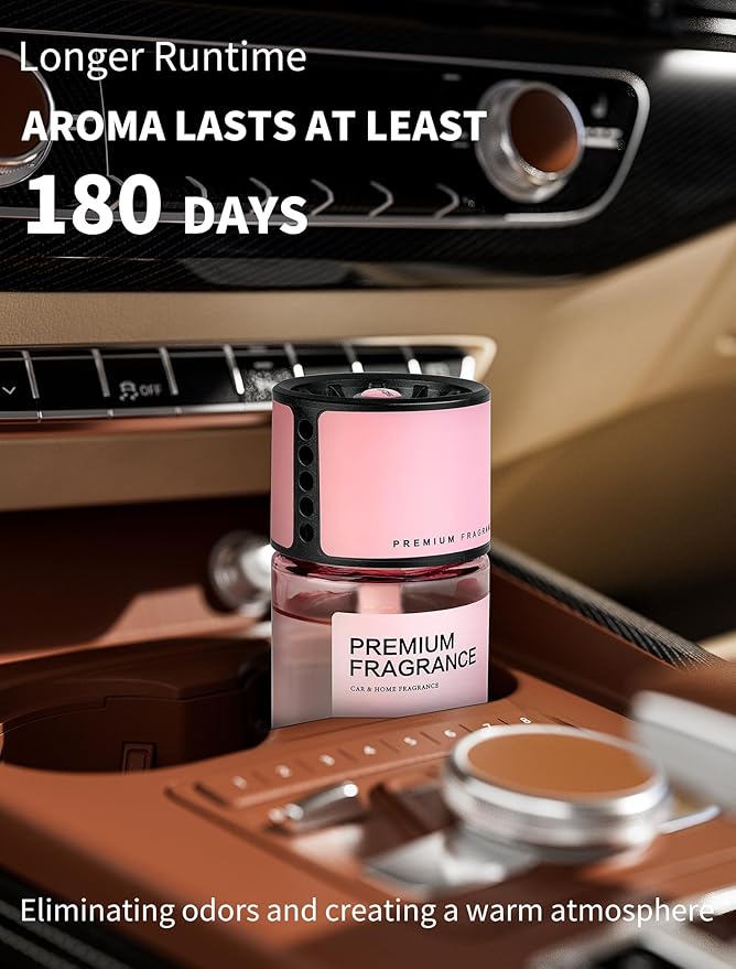 Kwak's Long Lasting Car Air Freshener - Aromatherapy for Car, Office,Home,160ML Natural Scents Air Fresheners for Men or Women(Pink, Gardenia)