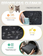 Lamicall Dog Car Seat Cover for Back Seat - [Upgraded Anti-Ripped] Back Seat Extender for Dogs Hard Bottom, Waterproof Dog Hammock for Car with Mesh Window, Pet Backseat Protector SUV & Small Truck L