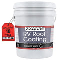 RV Roof Sealant - Professional Flexible Waterproof RV Roof Coating Solar Reflective White Paint for Rubber EPDM TPO Fiberglass Aluminum Camper, Trailer, RV Repair (5 Gallon)