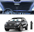 Windshield Sun Shade Umbrella for Car Front Window Sun Visor for Windshield Car Summer Accessories Protect Interior from UV Rays & Heat for Sedan, Compact SUV, Hatchbacks 57"*31"