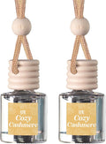 CANDECraftCo Car Air Hanging Fragrance Oil, Car Auto Freshener for Essential Oils, Scents Fragrance Aromatherapy Automobile Diffuser, Long Lasting (Cozy Cashmere)