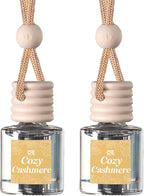 CANDECraftCo Car Air Hanging Fragrance Oil, Car Auto Freshener for Essential Oils, Scents Fragrance Aromatherapy Automobile Diffuser, Long Lasting (Cozy Cashmere)