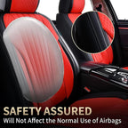 FLORICH Car Seat Covers, Premium Leatherette Car Seat Covers Front Seats, Waterproof Leather Seat Protectors, Automotive Seat Protectors Universal Fit for Most Sedans Cars SUV Trucks, Black&Red