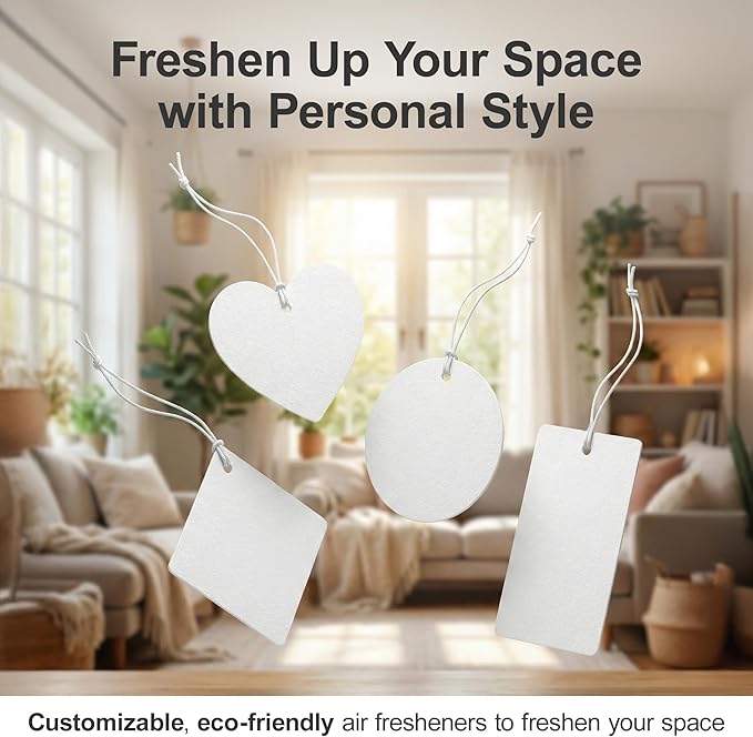 Instafreshener Custom Hanging Air Freshener | Rectangle Portrait | Custom Air Fresheners with Picture or Text for Car, Closet, Bathroom, Locker & Office Decor