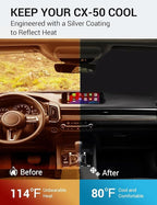 Proadsy Windshield Sun Shade for Mazda CX-50 2023 2024 2025 2026 Custom Fit Mazda CX50 SUV Foldable Front Sunshade Protector Blocks UV Rays Keep Car Cooler