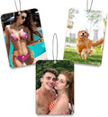 Custom Air Fresheners with Picture,Personalized Photo Air Freshener for Car,Customized Double Sided Dangle it Air Fresheners for Bedroom Bathroom Wardrobe Hanging Ornaments (1p-Rectangle)