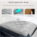 Ziciner Car Center Console Cover, Leather Memory Foam Armrest Cushion Protection Pad, Waterproof Hand Rest Pillow with Height Increase, Universal Accessory for Most Car (Gray)