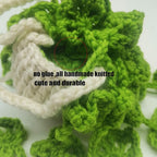 Car Hanging Ornament Knitted Boho Plant for Decor,Cute Crochet Car Hanging Plant Basket Ornament Rear View Mirror Decoration Accessories