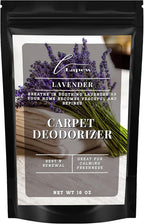 Lapew Lavender Carpet Deodorizer Powder - Pet Safe Freshener for Vacuuming | Scented Odor Eliminator for Home | 16 oz