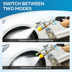 Foam Cannon Dual-Connector Accessory, Pressure Washer Double Tip Attachment for Foam Cannon, Pressure Washer Accessories with 1/4" Quick Connect for Car Wash, 5 Pressure Washer Sprayer Nozzles