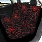 KEIAHUAN Red Spider Web Halloween Car Seat Covers Front and Rear Bench Seat Cushion Cover Universal Fits for Car, SUV, Sedan, Truck