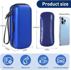 Insulin Cooler Travel Case, Portable EVA Medicine Travel Cooler, Diabetes Case with 2 Reusable Ice Packs TSA Approved for Diabetic Supplies Patent Pending(Blue-No Temp)