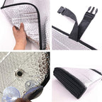Car Windshield Sunshade-Thicken 5-Layer Bubble Block Heat and Sun UV Rays,Front Windshield Sun Shade- Keeps Your Vehicle Cool - 58 x 27.5 Inch (Sliver)