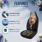 GENANY Highland Cow Car Seat Covers Set of 2, Breathable Front Seat Covers for Truck Sedan SUV, Farmhouse Car Accessories, Cow Gift for Women Men