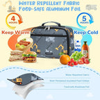 CAMTOP Lunch Box Kids Boys Insulated Lunch Cooler Bag Reusable Lunch Tote Kit for School Travel