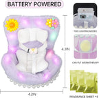 Car Air Freshener Vent Clip with Light Used for Jelly Cat Car Seat,Have A Seat Compatible with Fuggler Accessories (Battery Type-Purple)