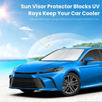 Sun Shade for 2007-2017 Toyota Camry Accessories, Foldable Front Window Shield for Camry LE XLE Hybrid SE XSE Sedan 240T Windshield Sun Visor Protector Fully Covered to Keep Car Cool