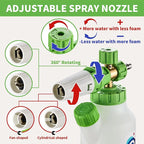 Foam Cannon for Pressure Washer with Dual Connector, Balabulala Car Foam Cannon with dual adapter, M22 and 1/4" Quick Connect,4200 PSI