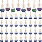 40 Pack Black Hanging Car Air Freshener Diffuser Bottles Empty Glass Perfume Bottles Pendant Diffuser Bottle for Essential Oils Fragrance Aromatherapy Auto Ornaments