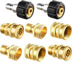 Twinkle Star Pressure Washer Adapter Set, Quick Disconnect Kit, M22 14 mm Quick Connect Swivel to 3/8'' Quick Connect Fittings, 3/4" to Quick Release