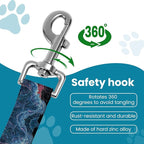 Adjustable pet cat and Dog car seat Belt，The Lanyard is Flexible and Adjustable from 20 to 33 inches (Black Lightning)