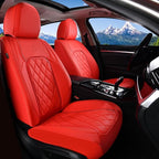 Coverado Leather Seat Covers, Car Seat Cover Front Seats, Waterproof Seat Covers, Luxury Faux Leather Car Seat Protectors, Red Car Seat Cover, Automotive Seat Covers Universal Fit for Most Cars