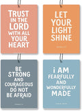 Cute Christian Car Air Freshener 4 Pcs - Cute Girly Religious Hanging Air Freshener 4 Pcs for Cars Closet Drawer Books, Preppy Christian Car Accessories Mirror Decor for Women