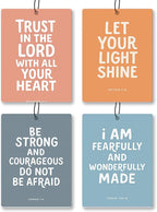 Cute Christian Car Air Freshener 4 Pcs - Cute Girly Religious Hanging Air Freshener 4 Pcs for Cars Closet Drawer Books, Preppy Christian Car Accessories Mirror Decor for Women