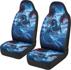Lightning Dragon Car Front Seat Covers Breathable Car Seat Cover Stretch Polyester Fabric Cover Non Slip Fashion Auto Interior Universal for Cars SUV