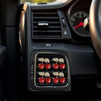 4Pcs Cherry Car Air Vent Freshener Perfume Clip, Rhinestone Air Outlet Fragrance Perfume Clip Freshener, Car Decor（Cherry Flavour）