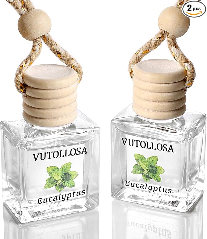 2-Pack Car Air Fresheners, Car Deodorizer, Eucalyptus Scented Air Freshener – Long Lasting Hanging Car Air Freshener for Men and Women, Car Scent Diffuser by VUTOLLOSA