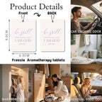Christian Scripture Car Air Freshener 4Pcs, Inspirational Bible Quotes Hanging Scents,Pink Bible Quote Gift Air Freshener Hanging in Car Wardrobe Drawer or Book.