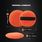 SPTA Microfiber Applicator Pads, 9Pcs 5 inch Car Wax Applicator Hand Polishing Microfiber Foam Pads Set with Grip of Elastic Band, Microfiber Buffing Cleaning Pads for Car Polish Applying Wax
