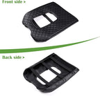 LLKUANG Car Center Console Armrest Cover Pad Fit for Toyota Tundra 2007-2021 Waterproof Leather Seat Armrest Box Cushion Pad Protector (Black)