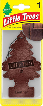 LITTLE TREES Car Air Freshener | Hanging Paper Tree for Home or Car | Leather