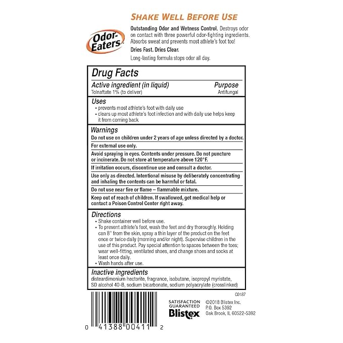 Odor-Eaters Foot Spray Powder 4 Oz (Packaging May Vary) (Pack of 2)
