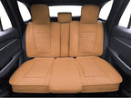 Elantrip Car Seat Cover Full Set Leather Car Seat Protector Universal fit for Most Cars SUVs and Trucks Water Proof Front and Rear Seat Protector Whiskey Color