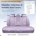 Coverado Rear Seat Covers, Leather Seat Cover for Car, Universal Waterproof Automotive Seat Cushion Protector for Most Cars Trucks SUV (Purple)