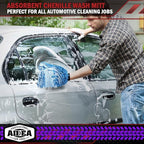 AIDEA Car Wash Mitt Microfiber, 2PK Scratch Free Lint-Free, Premium Chenille Microfiber Mitt Car Wash Brush, Green & Blue, Regular Size 7.12''X10.14''