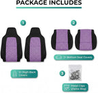 FH Group Automotive Front Car Seat Covers for SUV, Trucks, Sedan and More - Universal Fit Rear Solid Bench Design Interior Accessories - 3D Mesh Fabric Center Panel - Purple