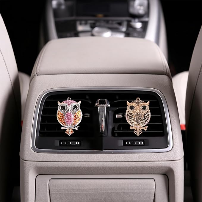 5 PCS owl Car Decor, Cute AnimalThemed Air Freshener Vent ClipsCar Accessories Decoration for ，Reusable Essential Oil Diffuser, Universal for Most Cars (owl)